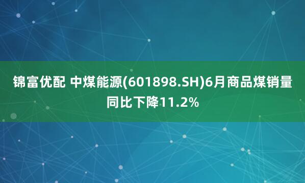 锦富优配 中煤能源(601898.SH)6月商品煤销量同比下降11.2%